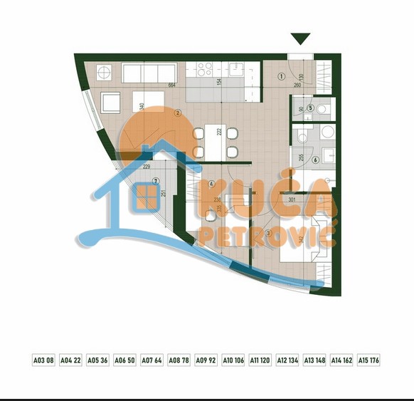 Slika 1 - Stan u zgradi, novogradnja, centralno grejanje, oglas ID p-015807