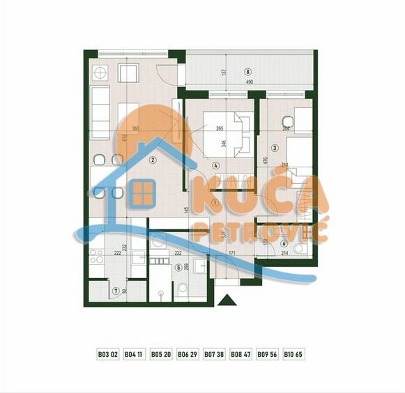 Slika 1 - Stan u zgradi, novogradnja, centralno grejanje, oglas ID p-015811