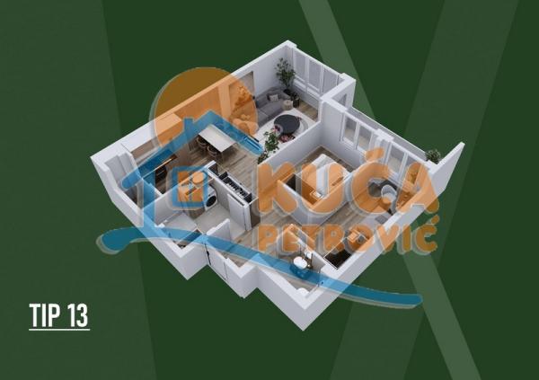 Slika 4 - Stan u zgradi, novogradnja, centralno grejanje, oglas ID p-015811