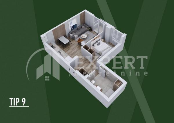 Slika 3 - Stan u zgradi, novogradnja, centralno grejanje, oglas ID p-015802