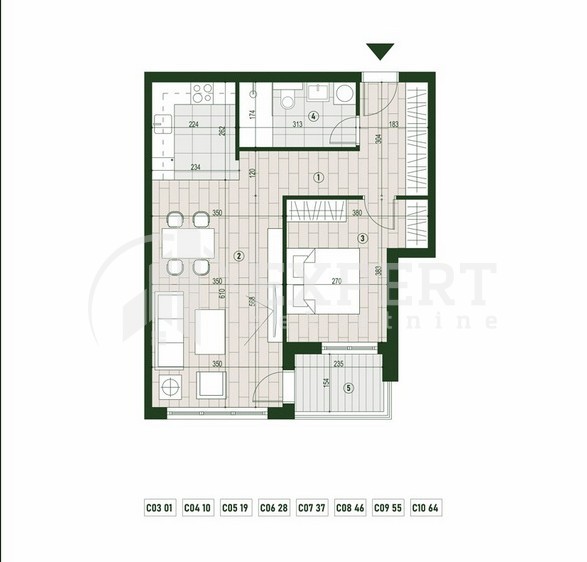 Slika 1 - Stan u zgradi, novogradnja, centralno grejanje, oglas ID p-015806