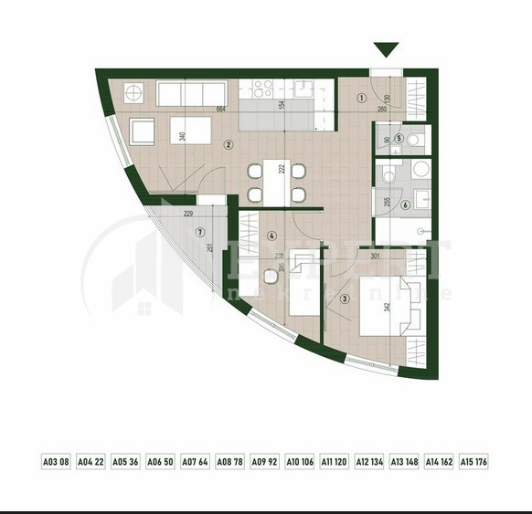 Slika 1 - Stan u zgradi, novogradnja, centralno grejanje, oglas ID p-015807