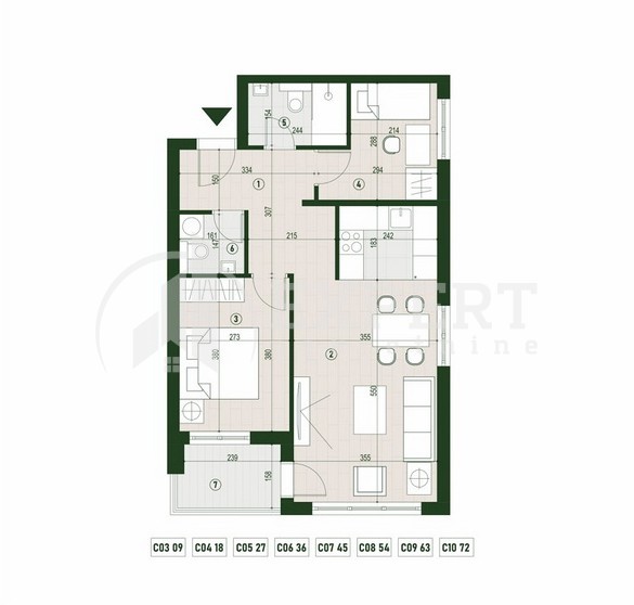 Slika 1 - Stan u zgradi, novogradnja, centralno grejanje, oglas ID p-015809