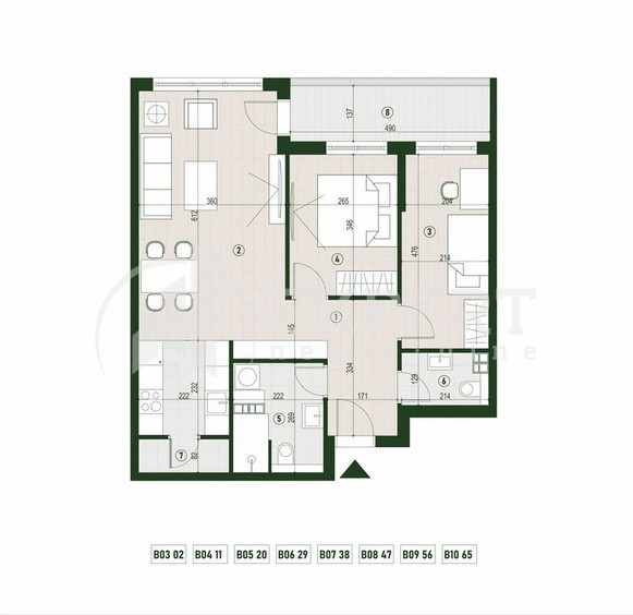 Slika 1 - Stan u zgradi, novogradnja, centralno grejanje, oglas ID p-015811
