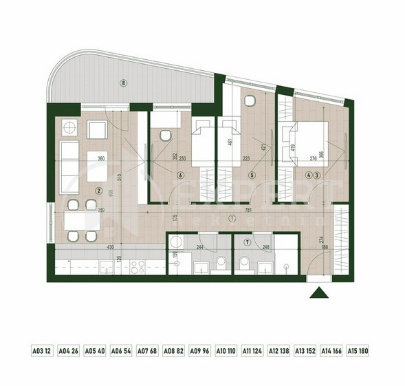 Slika 1 - Stan u zgradi, novogradnja, centralno grejanje, oglas ID p-015812