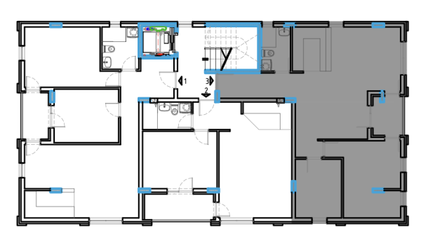 Slika 1 - Stan u zgradi, novogradnja, etažno grejanje, oglas ID 385956