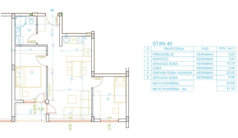 Glavna slika -Prodaja dvoiposobnog stana, Palilula Niš Niš, terasa