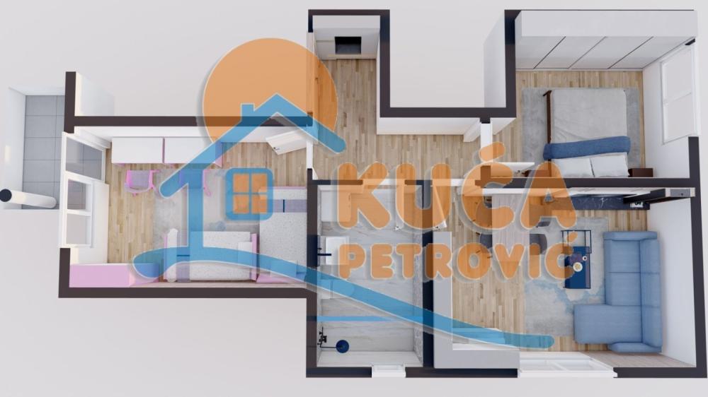 Slika 2 - Stan u zgradi, novogradnja, uknjižen, grejanje na struju, oglas ID p-016074