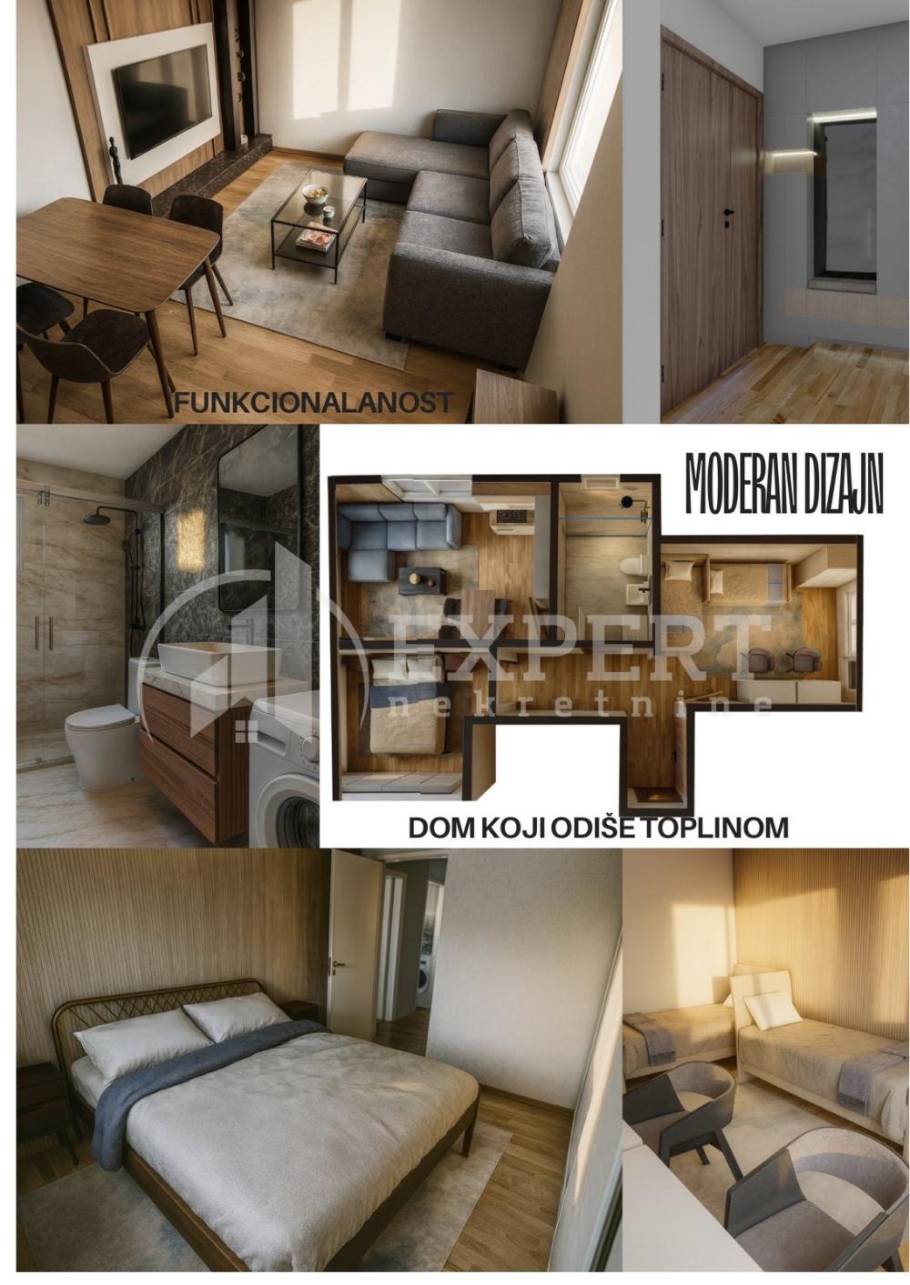 Glavna slika -Stan u zgradi, novogradnja, uknjižen, grejanje na struju, oglas ID p-016074