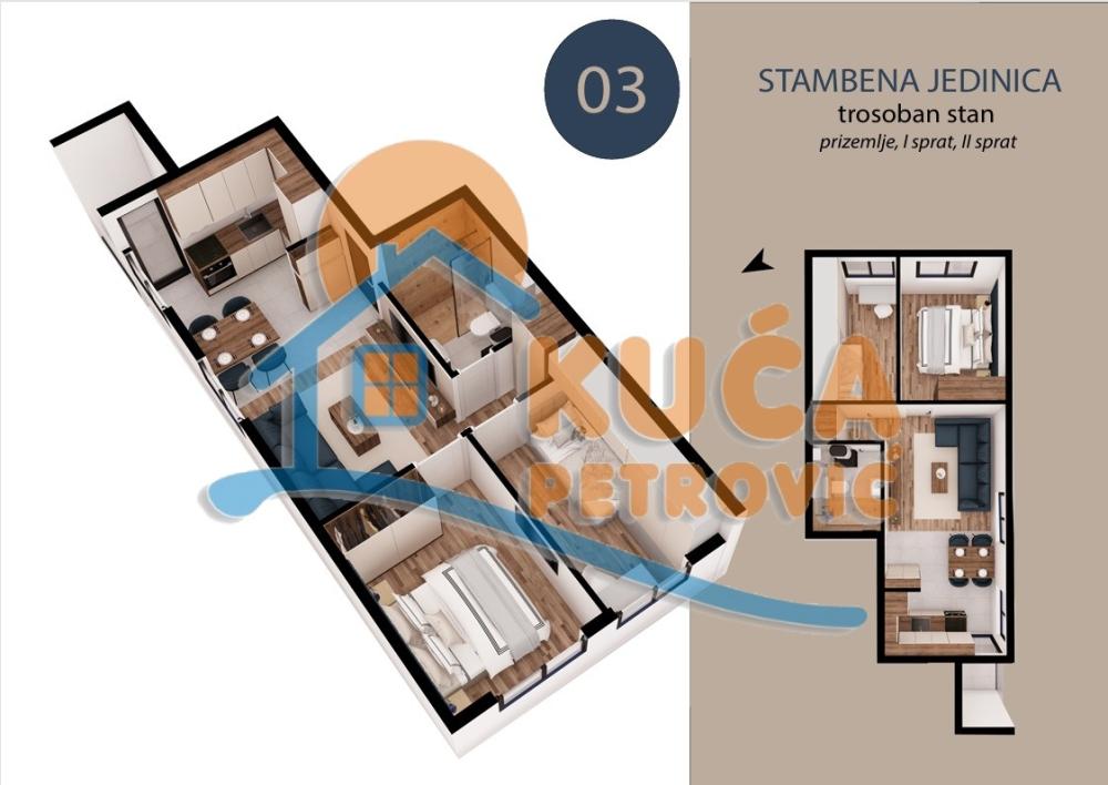 Slika 1 - Stan u zgradi, novogradnja, grejanje na struju, oglas ID p-016112