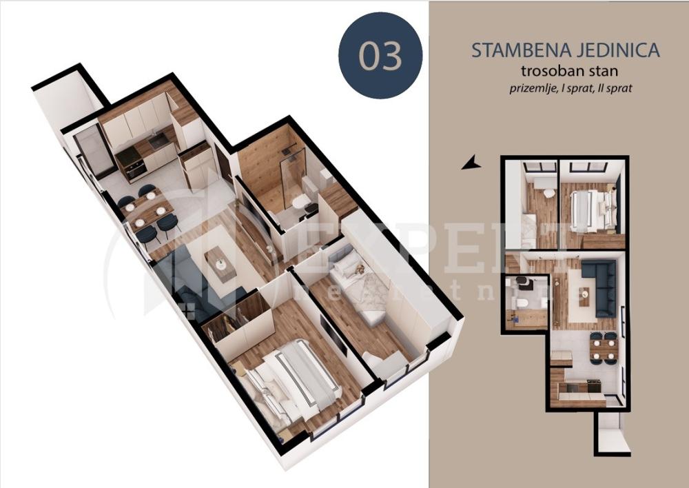 Slika 1 - Stan u zgradi, novogradnja, grejanje na struju, oglas ID p-016112