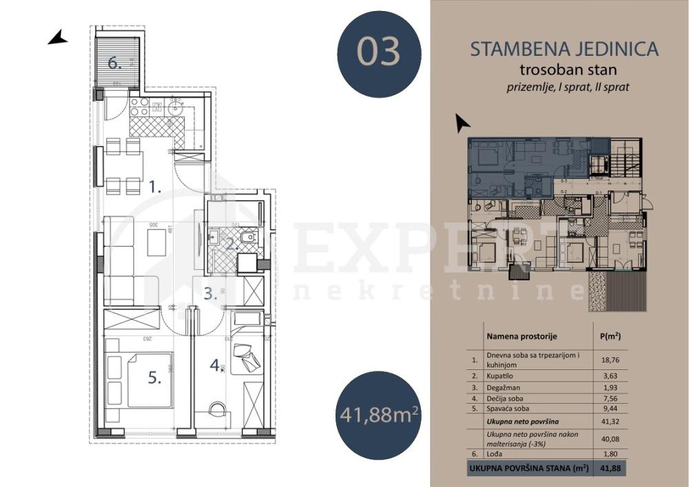 Slika 2 - Stan u zgradi, novogradnja, grejanje na struju, oglas ID p-016112