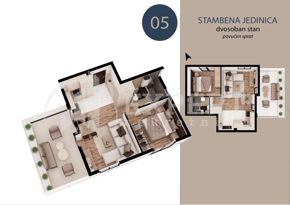 Slika 1 - Stan u zgradi, novogradnja, grejanje na struju, oglas ID p-016115