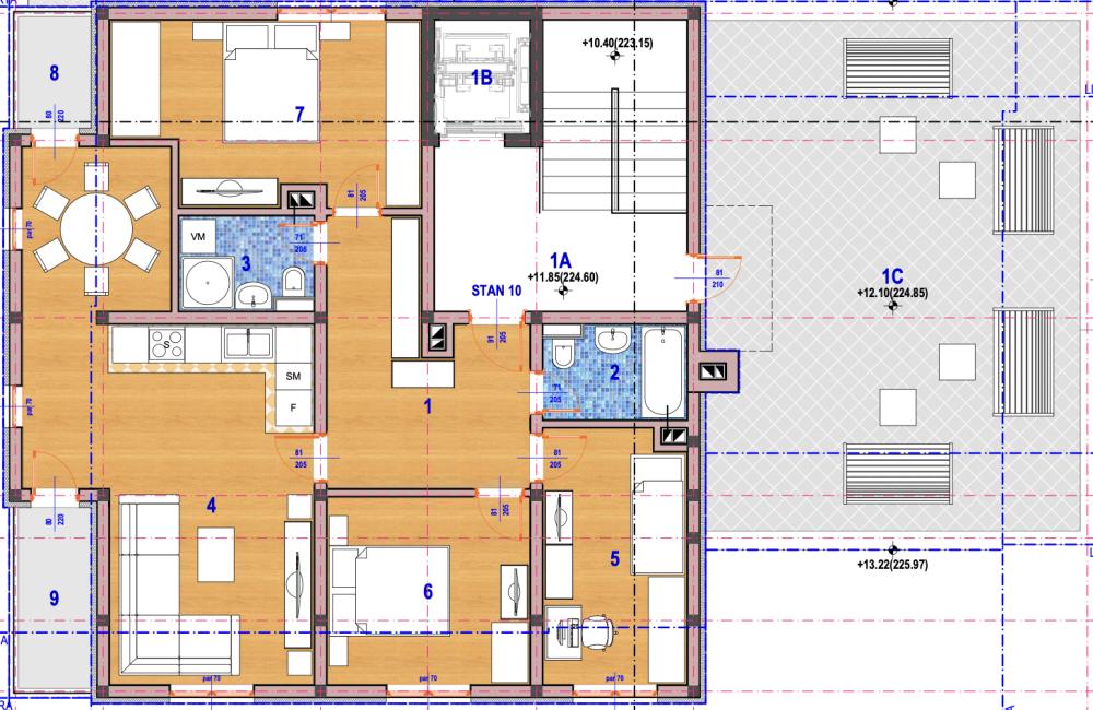 Glavna slika -89m2 + 50m2 terasa, parking, Donja Vrežina