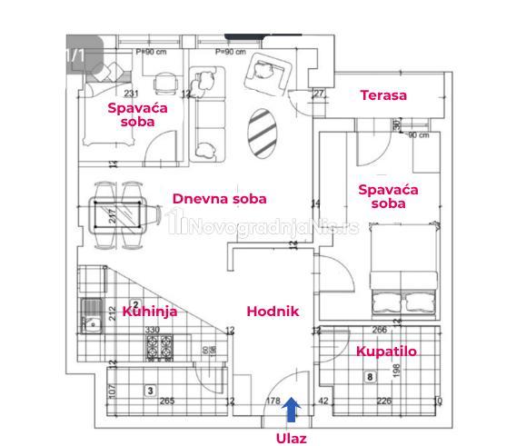 Glavna slika -Dvoiposoban stan na Bulevaru Nemanjića