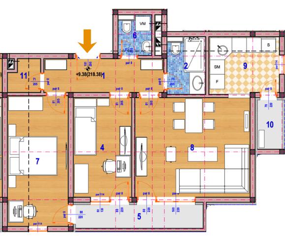 Glavna slika -2.5 stan sa 2 terase u izgradnji, u blizini Mike Antić