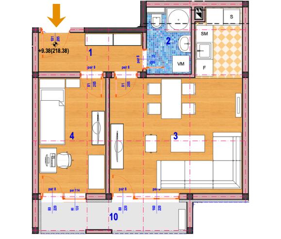 Glavna slika -2.5 stan sa velikom terasom, nova zgrada, Donja Vrežina