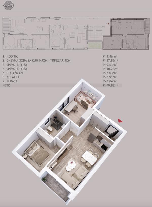 Glavna slika -1.5 stan u novogradnji na Paliluli