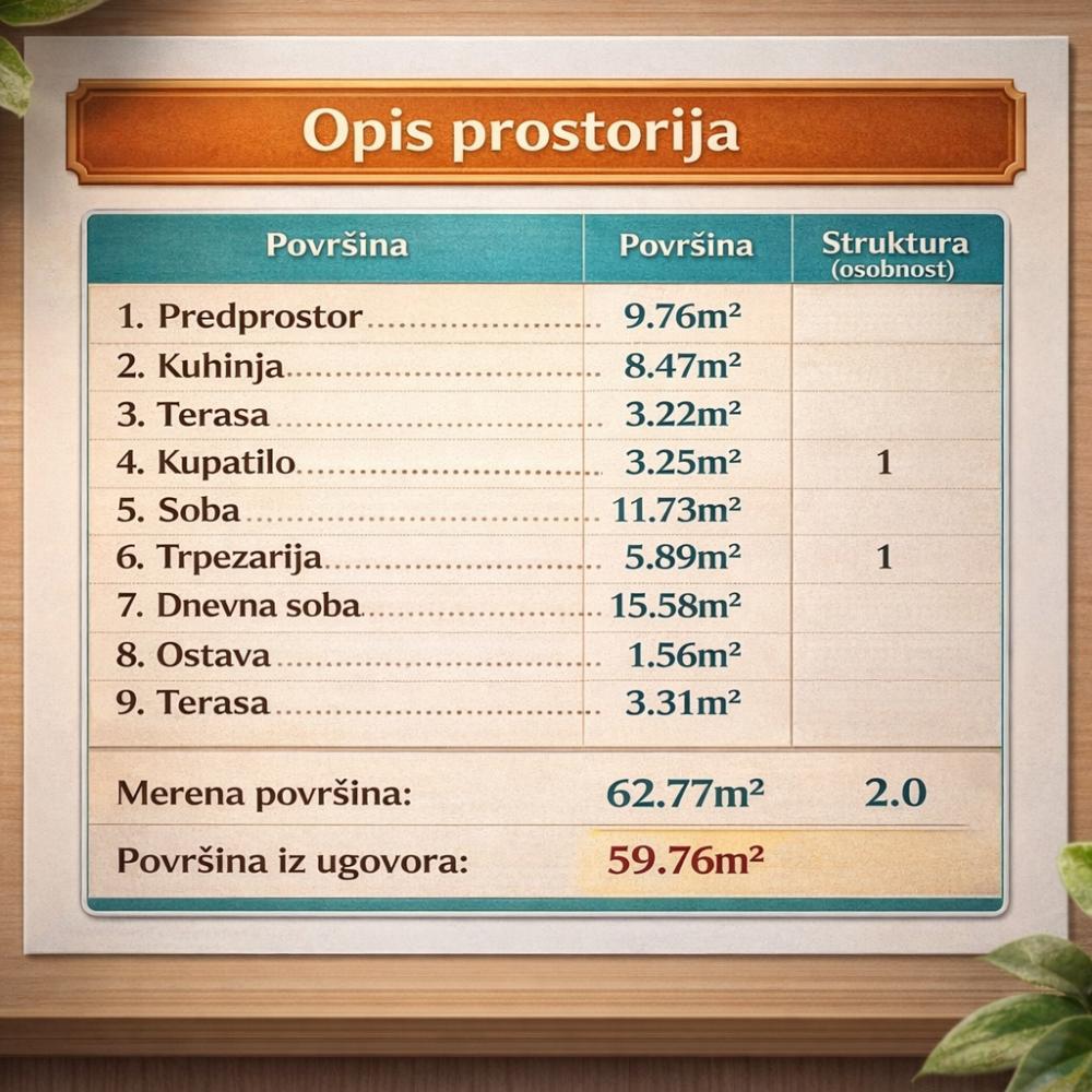 Slika 1 - Stan u Duvanistu visoko prizemlje