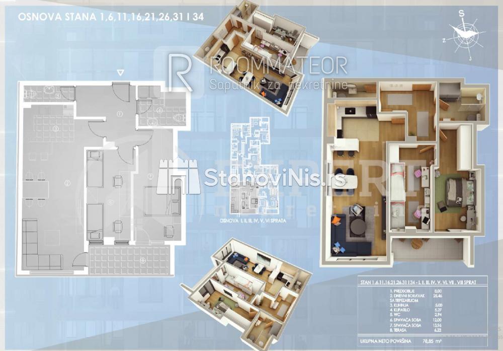 Slika 1 - Stan u zgradi, novogradnja, etažno grejanje, oglas ID p-09768