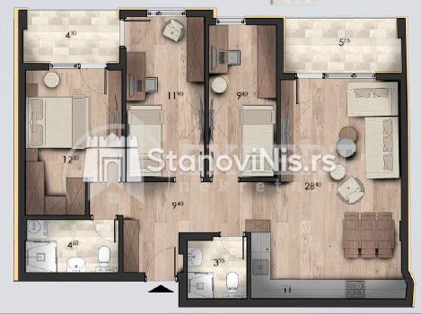 Slika 1 - Stan u zgradi, novogradnja, etažno grejanje, oglas ID p-07921