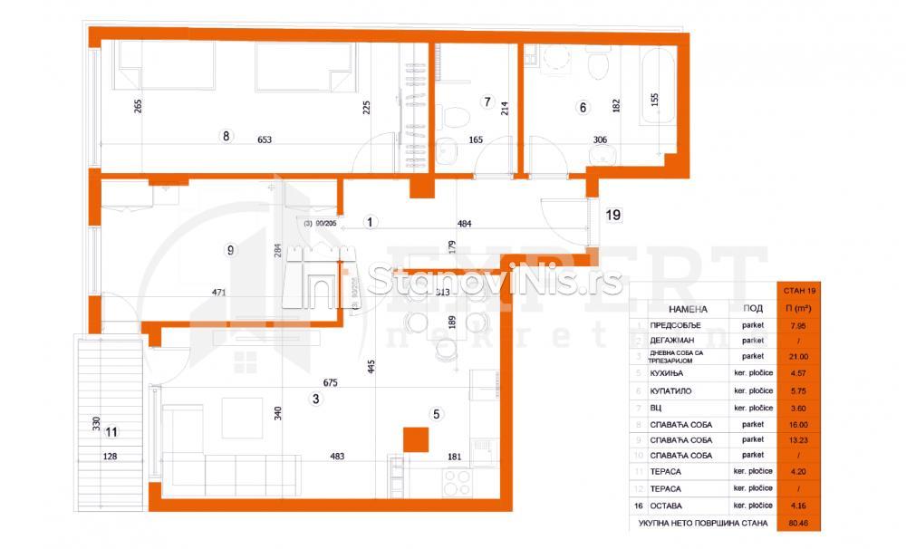 Slika 4 - Stan u zgradi, novogradnja, etažno grejanje, oglas ID p-05720