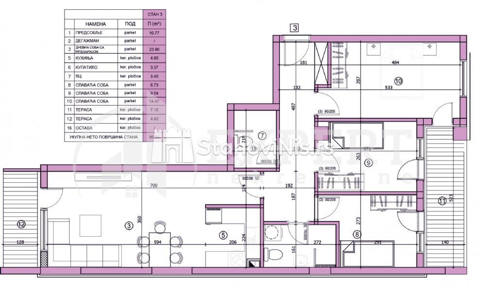 Slika 4 - Stan u zgradi, novogradnja, etažno grejanje, oglas ID p-05722