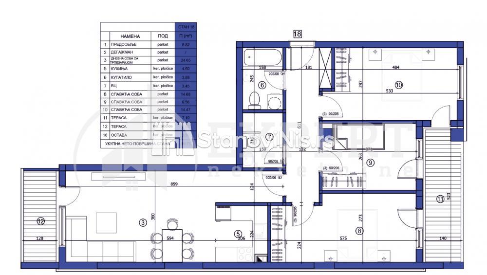 Slika 4 - Stan u zgradi, novogradnja, etažno grejanje, oglas ID p-05724