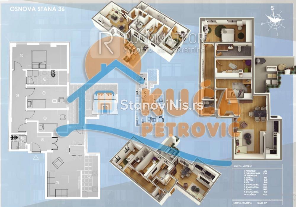 Slika 1 - Stan u zgradi, novogradnja, etažno grejanje, oglas ID p-09772