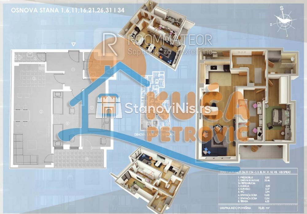 Slika 1 - Stan u zgradi, novogradnja, etažno grejanje, oglas ID p-09768