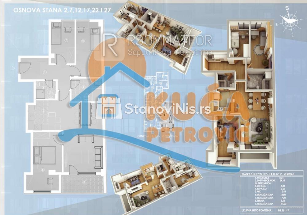 Glavna slika -Stan u zgradi, novogradnja, etažno grejanje, oglas ID p-09767