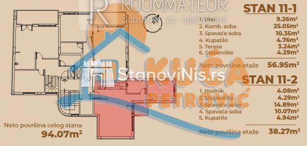Slika 1 - Stan u zgradi, novogradnja, etažno grejanje, oglas ID p-06553