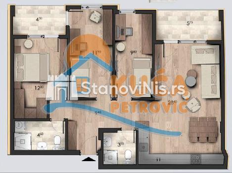 Slika 1 - Stan u zgradi, novogradnja, etažno grejanje, oglas ID p-07921