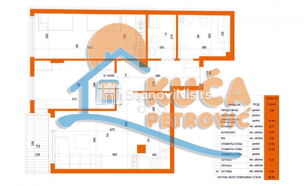 Slika 4 - Stan u zgradi, novogradnja, etažno grejanje, oglas ID p-05720