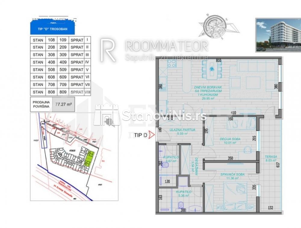 Slika 1 - Stan u zgradi, novogradnja, centralno grejanje, oglas ID p-010664