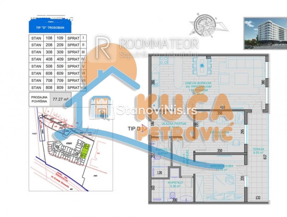 Slika 1 - Stan u zgradi, novogradnja, centralno grejanje, oglas ID p-010664