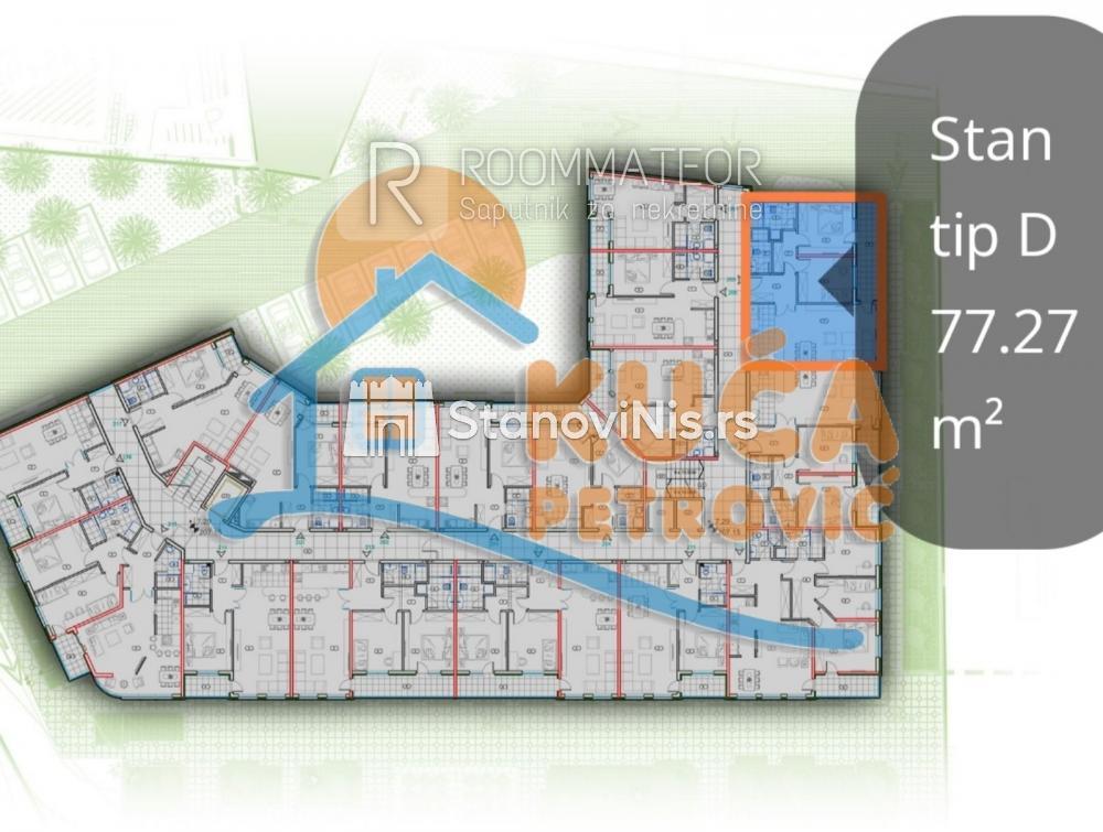 Slika 2 - Stan u zgradi, novogradnja, centralno grejanje, oglas ID p-010664