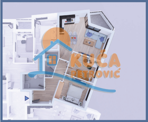 Slika 1 - Stan u zgradi, novogradnja, etažno grejanje, oglas ID p-011648