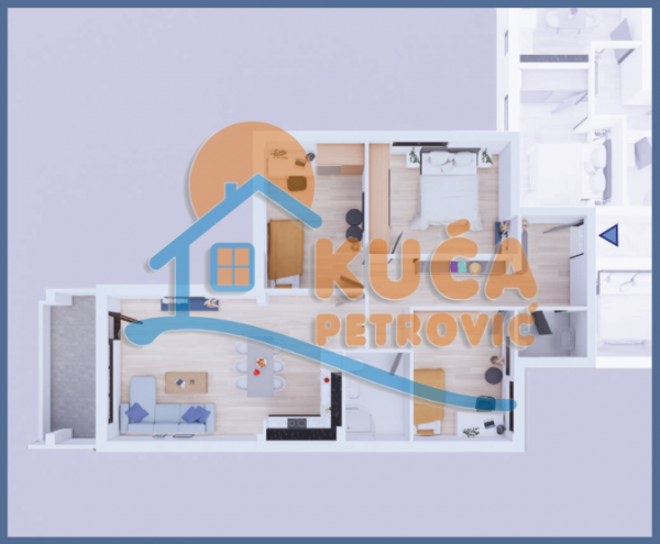 Slika 2 - Stan u zgradi, novogradnja, etažno grejanje, oglas ID p-011649