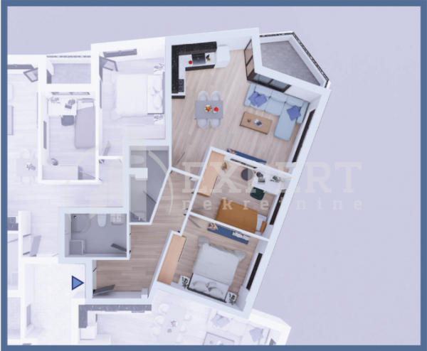 Slika 1 - Stan u zgradi, novogradnja, etažno grejanje, oglas ID p-011648