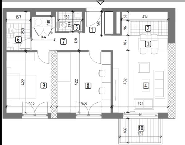 Slika 1 - Nov dvoiposoban stan sa PDV-om na Bulevaru Nemanjića ID#4451