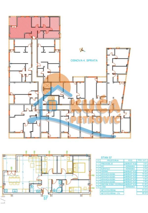 Slika 6 - Stan u zgradi, novogradnja, uknjižen, grejanje na struju, oglas ID p-012625