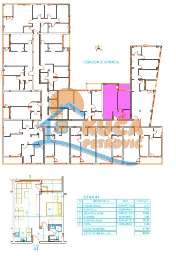 Slika 6 - Stan u zgradi, novogradnja, uknjižen, grejanje na struju, oglas ID p-012623