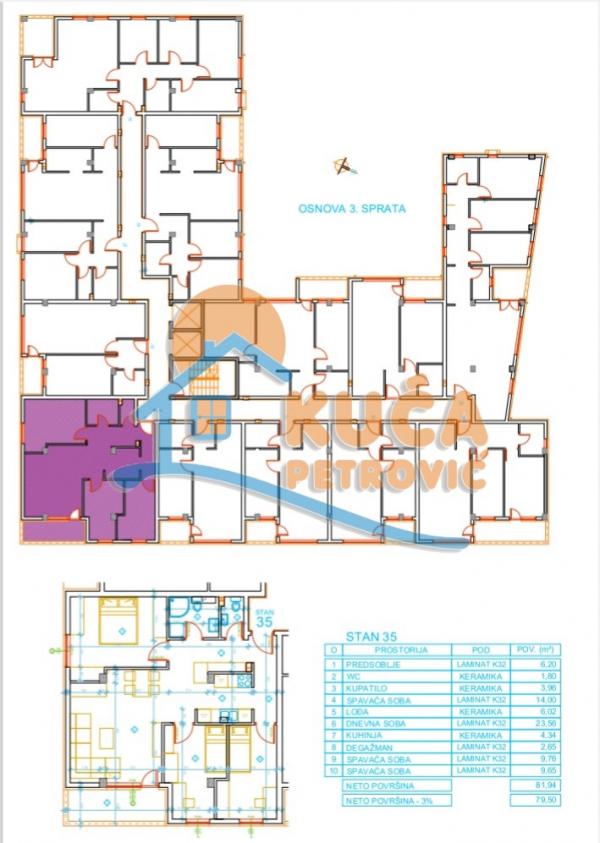 Slika 6 - Stan u zgradi, novogradnja, uknjižen, grejanje na struju, oglas ID p-012621