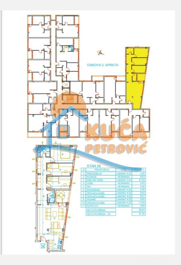 Slika 6 - Stan u zgradi, novogradnja, uknjižen, grejanje na struju, oglas ID p-012618