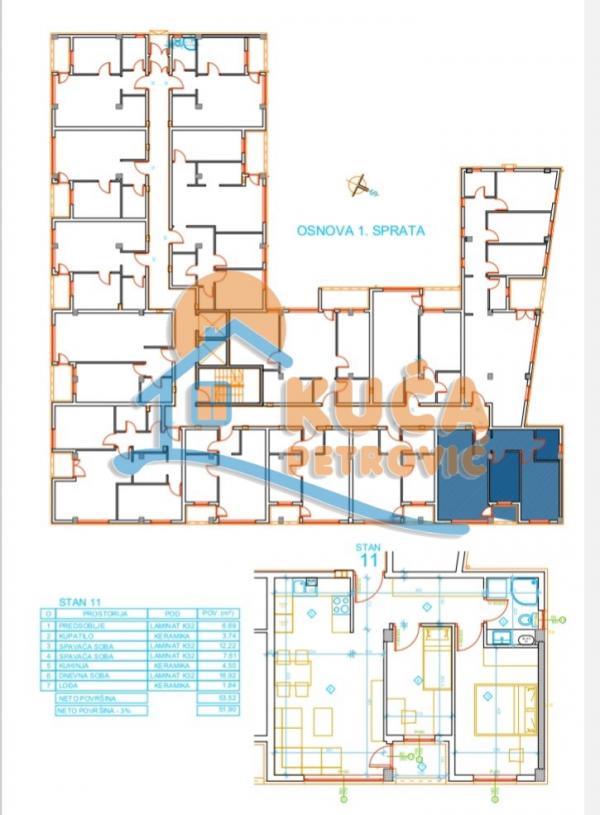 Slika 6 - Stan u zgradi, novogradnja, uknjižen, grejanje na struju, oglas ID p-012617
