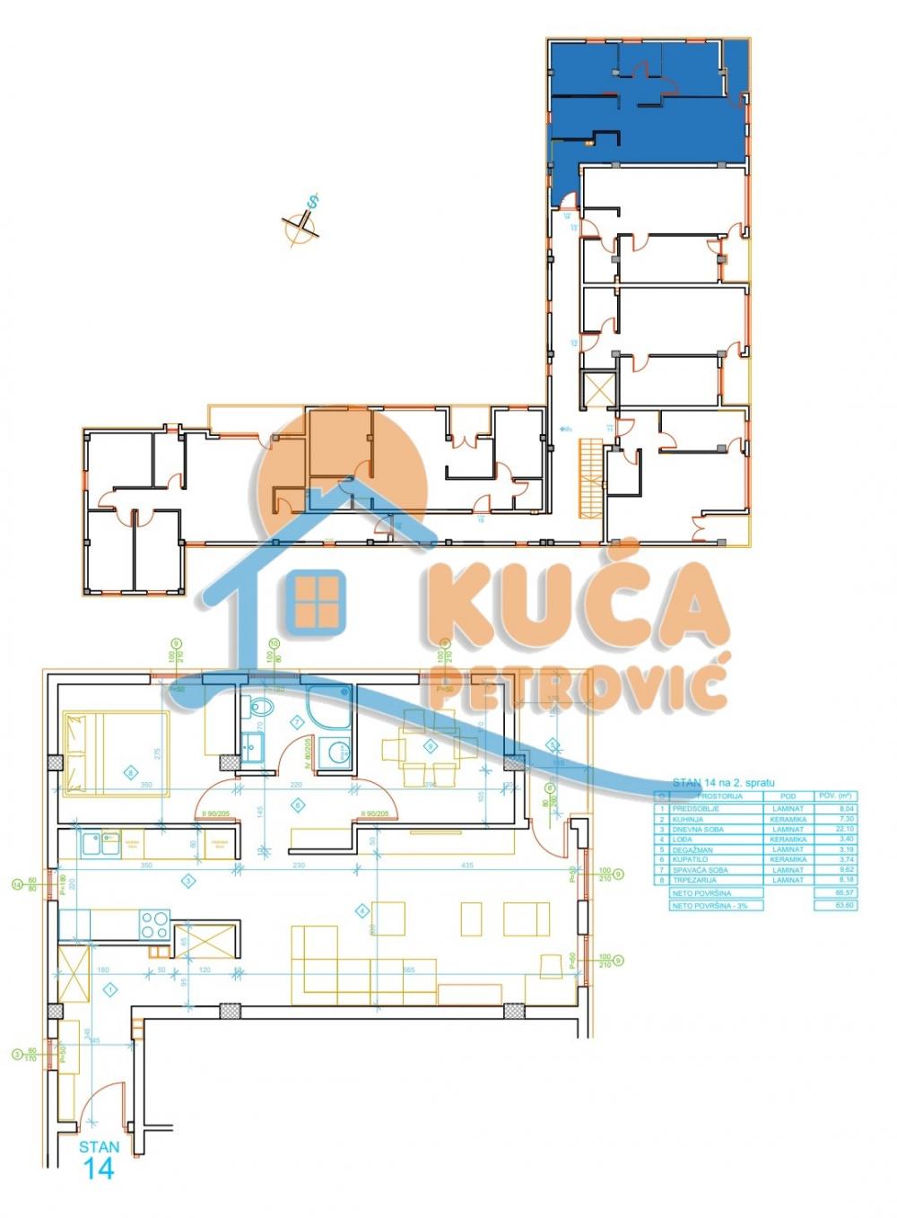 Slika 6 - Stan u zgradi, novogradnja, uknjižen, grejanje na struju, oglas ID p-012613