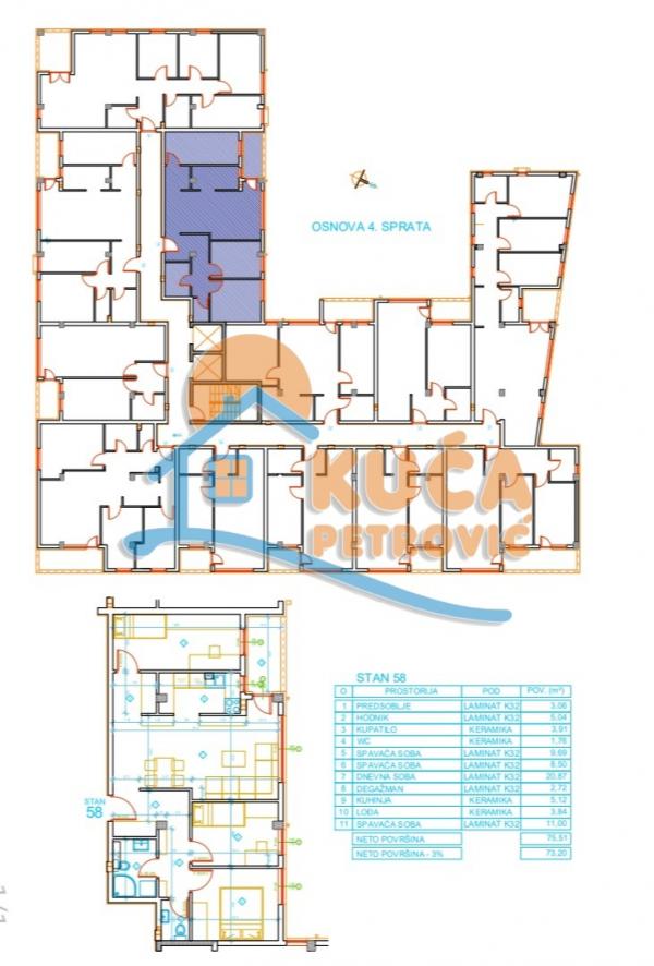 Slika 6 - Stan u zgradi, novogradnja, uknjižen, grejanje na struju, oglas ID p-012626