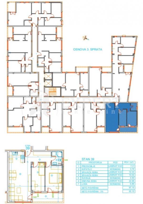Slika 6 - Stan u zgradi, novogradnja, uknjižen, grejanje na struju, oglas ID p-012627