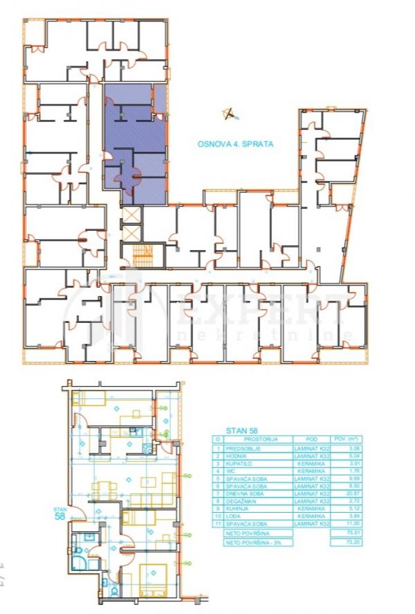 Slika 6 - Stan u zgradi, novogradnja, uknjižen, grejanje na struju, oglas ID p-012626